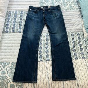 AG 29R Tomboy relaxed straight blue jeans